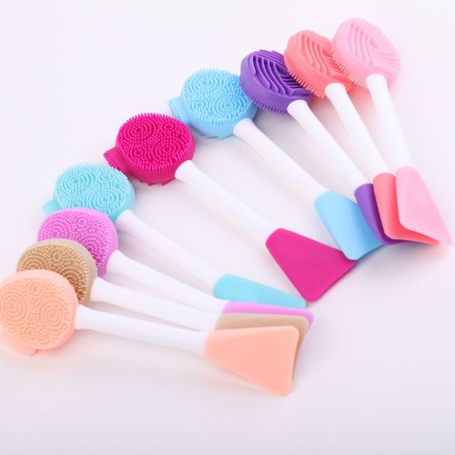 双头硅胶面膜清洁刷子面膜刷泥膜涂抹专用按摩脸部美容化妆刷批发