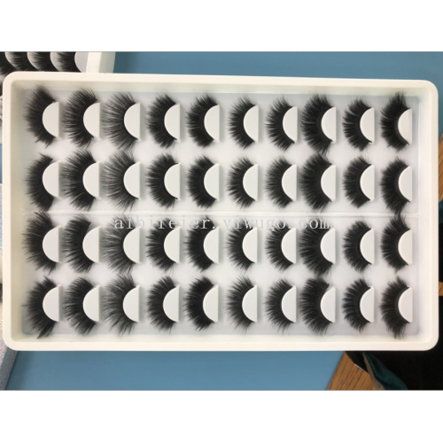 Natural Lashes外贸畅销假貂皮20对自然外观蓬松猫眼条浓密假睫毛