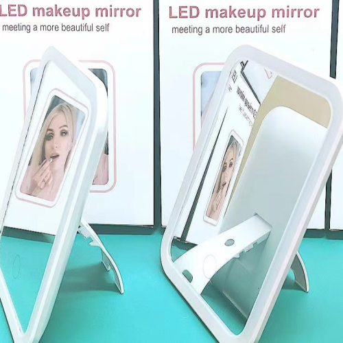 portable light fill tablet dressing mirror usb charging square small mirror portable make-up mirror led make-up mirror