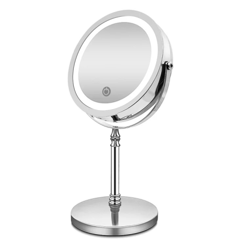 double-sided mirror 10 times magnifying makeup mirror desktop led with light desktop vanity mirror dormitory internet hot mirror