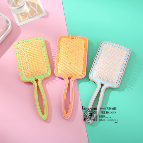 colorful massage cushion comb wet and dry curly long hair comb airbag comb plastic hand-held shunfa hairdressing comb