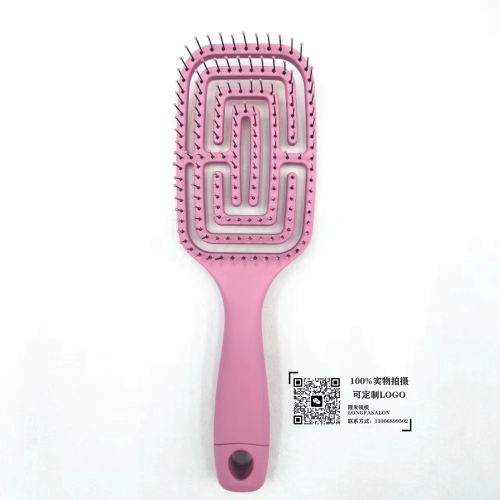 new style square hollow comb new macaron color series hairdressing comb smooth hair comb hair skin massage care comb