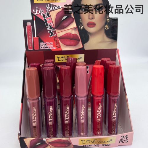 跨境美妆专供六色不沾杯唇彩