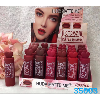 Hudamatteme12 Color Love Lipsti Matte Finish Moisturizing Discoloration Resistant Factory Direct Sales Foreign Trade Exclusive