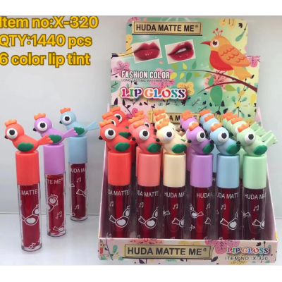 Hudamatteme Romantic Bird Macaron 6 Color Lipsti Water Wholesale No Stain on Cup Makeup Non-Fading Dyeing Lip cquer
