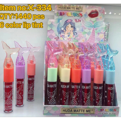 Hudamatteme Super Explosion Mermaid Crystal 6 Color Lipsti Water Wholesale No Stain on Cup Makeup Does Not Fade Lip cquer