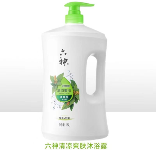 Liushen Cool Refreshing Shower Gel （Green Tea + Licorice） 1L plus Size 1.5L