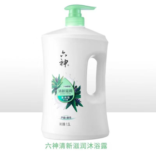 six gods shower gel （fresh and moisturizing） 1l fresh and moisturizing skin