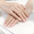 European and American Simple Almond Wear Manicure 30 Pieces Finished Product Fake Nails Nude Love Gilding Pattern with Kit