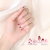 Cross-Border New Ribbon Packaging Pointed Head Fake Nails Hot Red Flame 24 Pieces Finished Product Wear Nail Kit