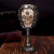 201-300ml New Product Creative Resin Stainless Steel Skull Goblet Personality 3D Red Wine Glass Bar Liquor Glass