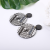 DIY round and Square Acrylic Earrings Style Black and White Plaid Earrings