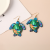DIY Earrings Style Turtle Ear Hook Hawaii Vacation Style Earrings Green Turtle Beach Travel Jewelry