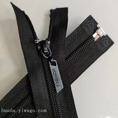 Yiwu Huada Die Casting Hongyu Zipper Factory Direct Sales Various Designs 5# Nylon Open Clothing Zipper
