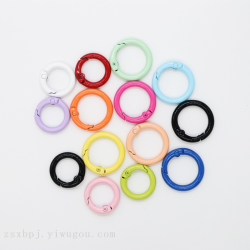 Candy Color Key Hook DIY Metal Hooks in Stock Wholesale Bag Hook Ring Factory Direct Sales Color