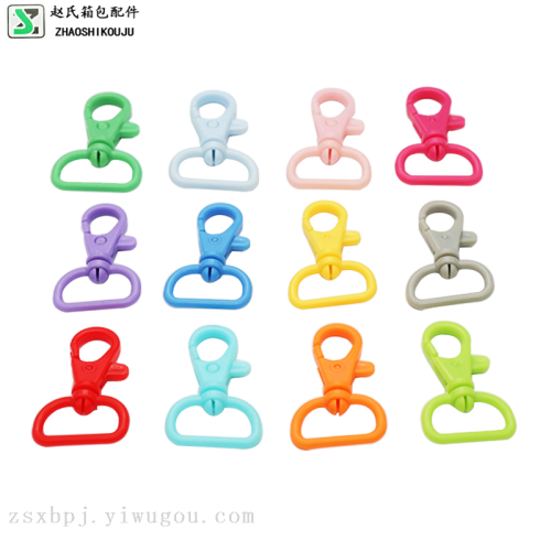 Candy Color Hook Buckle Luggage Accessories Plastic Hook Keychain Bag Hanging in Stock Wholesale Factory Direct Color Black