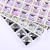 round Glass Crystal Gem Square Bottom Drill Buckle Transparent Wool Plush Shirt Hand Sewing Jewelry Decoration Buttons