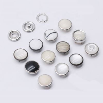 New Bead Surface Five-Claw Button Colorful Pearl Hollow Covered Surface Pearl Stainless Steel Material Five-Claw Button