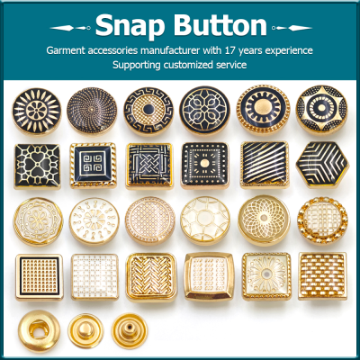 factory supply middle east pattern round pearlescent button with metal snap fastener bottom three pieces coat overcoat snap button