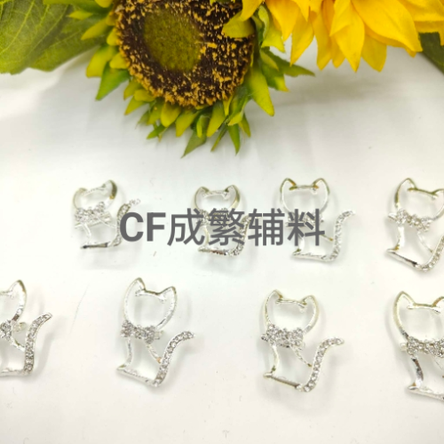 tail goods cute cat bow diamond-embedded sweet temperament light luxury high-grade brooch new products in stock