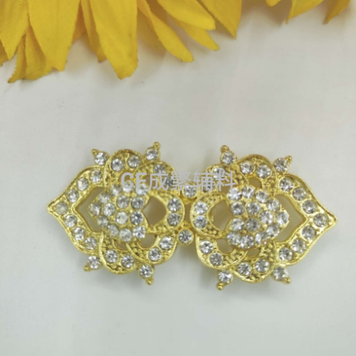 han chinese clothing cheongsam diamond-embedded a pair of buckles antique button snap fastener clothing accessories metal buckle a pair of buckles collar buckle hook
