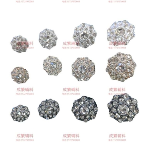 plum blossom high-end rhinestone-encrusted plastic button uv plating classic style coat sweater hat scarf shirt decorative buckle