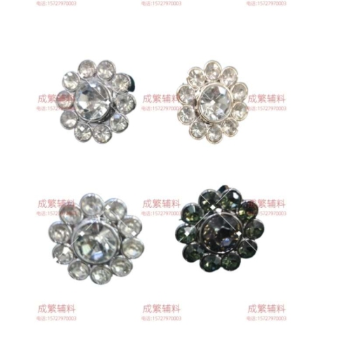 small sunflower high-end rhinestone-encrusted plastic button uv plating classic style coat sweater hat scarf decorative buckle