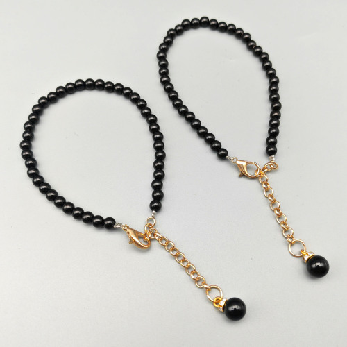 厂家直销珍珠链可调节大小加吊珠 手机链珠子脚链diy饰品配件