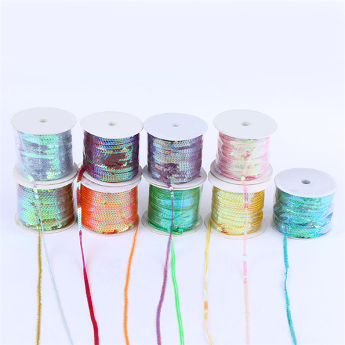 Yikai Sequin PVC Latex Color Connecting Wire Piece AB Magic Color Bead Belt Crafts Sequin Belt