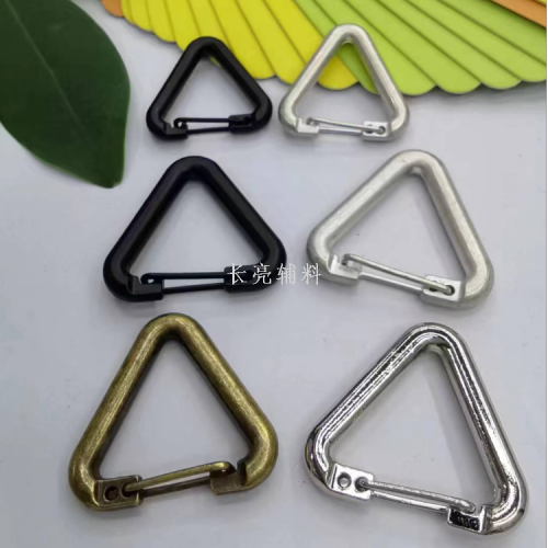 hot selling high-grade alloy activity triangle buckle spring ring buckle luggage accessories spring hooks clothing accessories