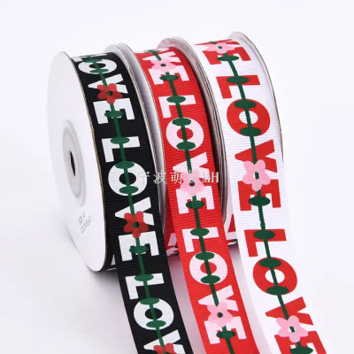 Printed Grosgrain Ribbon Roll for Gift Wrapping DIY Hair Accessories