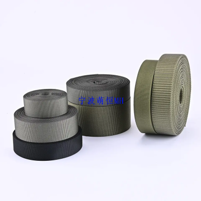 Webbing Polyester Utility Webbing Durable Nylon Webbing Tactical Webbing Braided Tape for Military Backpacks, Belts, Straps