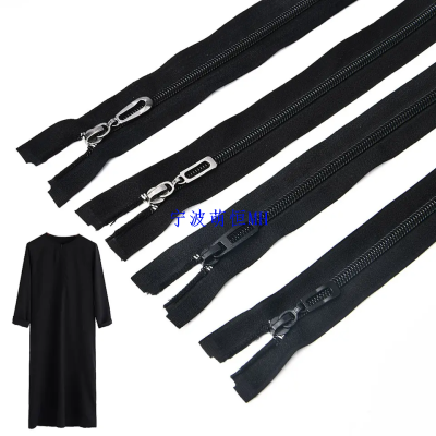 Long Chain Nylon Zipper Roll 5# Open End Zipper Wholesale for Arab Robes Clothing
