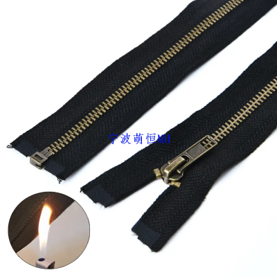 Flame Resistant Zipper Metal Zipper Fire/Heat Retardant Zipper Functional Brass Zipper Opened-End Zipper for Protective Clothing