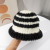 Korean Style Stitching Knitted Hat Women's Autumn and Winter Warm Wool Hat Soft Glutinous Plush Fisherman Hat