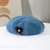Japanese Cute Plush Puppy Cloth Label Denim Beret Female Spring and Autumn Everyday Joker Face Small Beret Student