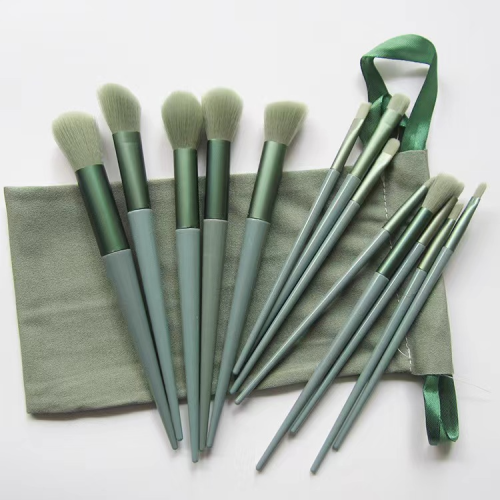 matcha green 13 lutes makeup brush set eyeshadow brush highlight brush makeup brush beauty tools