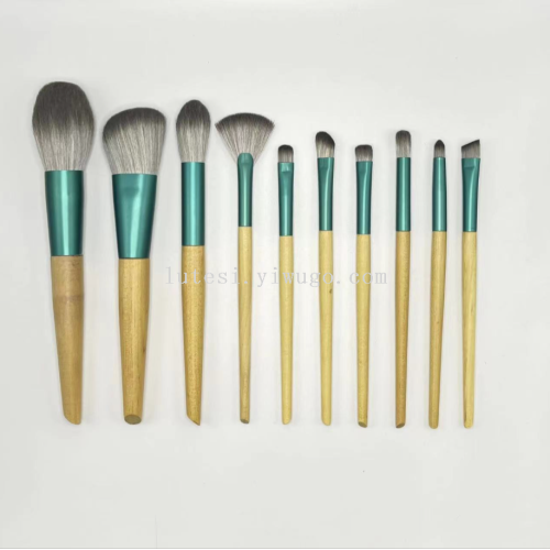 Makeup Brush Wooden Handle Makeup Makeup Brush Popular Ten High Color Value Ins Style Makeup Brush Set