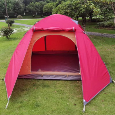 Professional Outdoor Tent Rain-Proof Double-Layer Aluminum Alloy Rod Tent 6-Person Glue Pressing Process Pu3500