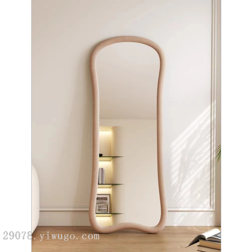 full-length mirror household floor mirror flannel living room full-length mirror bedroom special-shaped dressing mirror french high-grade large mirror