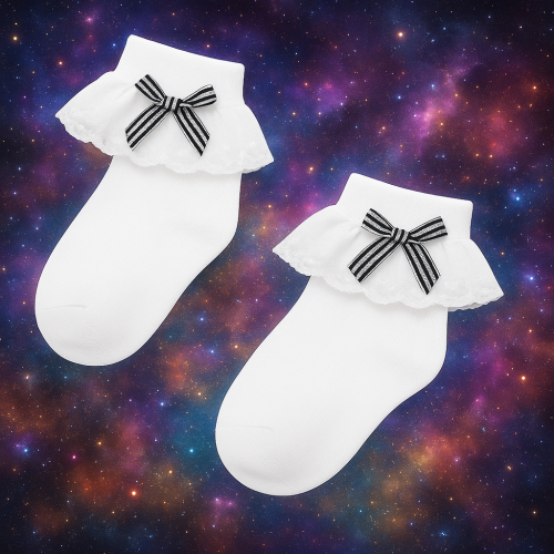 富贵袜儿童蕾丝花边袜棉袜时尚袜