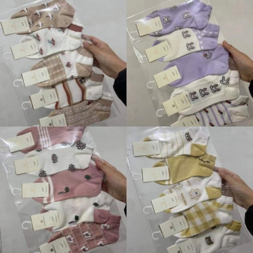 socks women‘s ankle socks cotton socks thin socks factory direct one-piece delivery sweat-absorbent breathable socks cotton socks