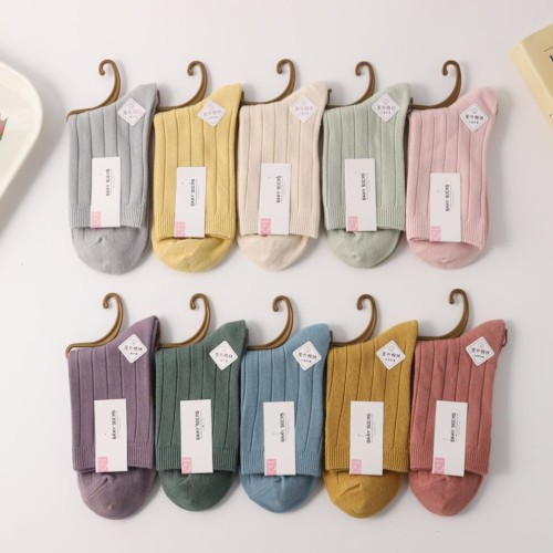 women‘s cotton autumn and winter socks tube socks deodorant double needle new popular spring and autumn xinjiang cotton anti-pilling cotton socks