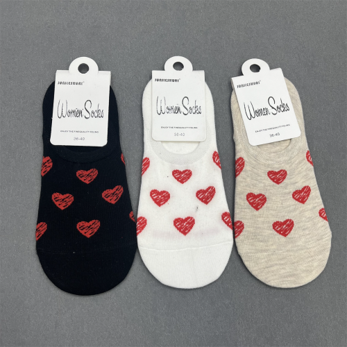 socks women‘s cotton invisible socks love pattern women‘s socks non-slip ankle socks silicone non-slip casual socks