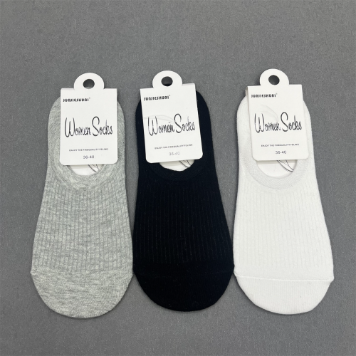 socks women‘s cotton invisible socks solid color black white gray women‘s socks non-slip ankle socks silicone non-slip casual socks