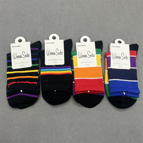 socks no pilling rainbow socks women‘s ins trendy mid-calf socks all-match women‘s casual sports socks women‘s socks