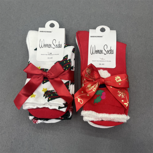 Christmas Style Socks Women‘s Socks Stockings Cotton Socks Autumn and Winter Socks Cute Socks Students‘ Socks Fashionable Stylish