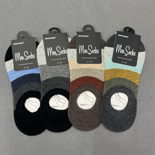 Socks Men‘s Summer Thin Pure Cotton Deodorant Sweat-Absorbent Socks Men‘s Ankle Socks Breathable Non-Slip Tight Invisible Socks