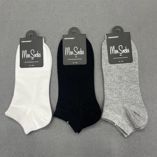 Socks Men‘s Summer Thin Cotton Socks Low-Cut Fashion Breathable Spring and Autumn Boat Socks Non-Slip Tight Men‘s Socks Wholesale