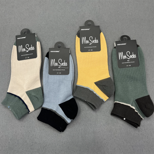 Socks Men‘s Summer Thin Cotton Socks Low-Cut Fashion Breathable Spring and Autumn Boat Socks Non-Slip Tight Men‘s Socks Wholesale